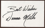 Donna Mills Signed Index Card Signature Vintage Autographed AUTO 