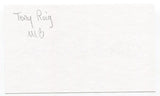 Tony Roig Signed 3x5 Index Card Autographed MLB Baseball Washington Senators