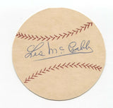Les McCrabb Signed Paper Baseball Autograph Signature Philadelphia Athletics