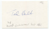 Ted Harbert Signed 3x5 Index Card Autographed  ABC NBC Executive Comcast CEO