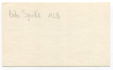 Bob Speake Signed 3x5 Index Card Autographed MLB Baseball Chicago Cubs