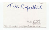 Tatia Rosenthal Signed 3x5 Index Card Autographed Signature Director