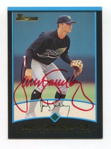 2001 Bowman Jared Sandberg Signed Card MLB Baseball Autographed AUTO #380