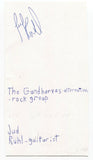 The Gandharvas Jud Ruhl Signed 3x5 Index Card Autographed Signature
