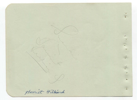 Harriet Hilliard Nelson Signed Album Page Vintage Autographed Signature Actress