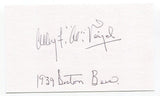 Al Veigel Signed 3x5 Index Card Autograph Baseball MLB 1939 Boston Bees