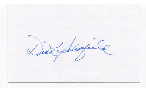 Dick "Ducky" Schofield Signed 3x5 Index Card Autographed MLB Baseball Pirates