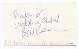 Bill Keenan Signed 3x5 Index Card Autograph Signature Director Homework Bureau 
