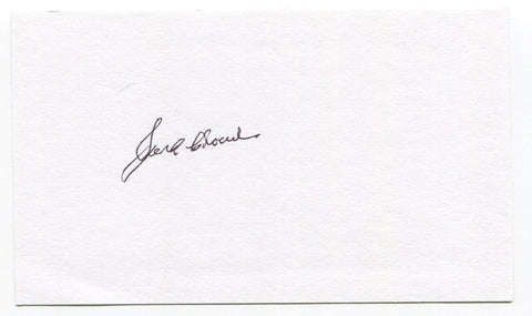 Jack Cloud Signed 3x5 Index Card Autographed NFL Football College Hall of Fame