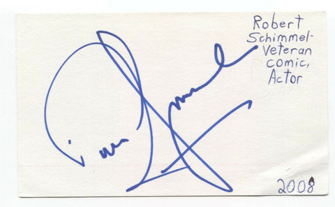 Robert Schimmel Signed 3x5 Index Card Autographed Comedian