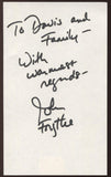 John Forsythe Signed Index Card Signature Vintage Autographed AUTO 