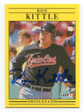 1991 Fleer Ron Kittle Signed Card Baseball RC Autograph AUTO #480