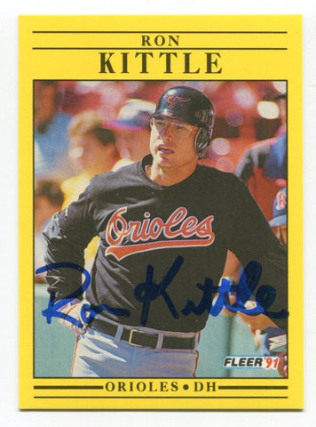 1991 Fleer Ron Kittle Signed Card Baseball RC Autograph AUTO #480