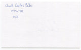 Chuck Baker Signed 3x5 Index Card Autographed Signature San Diego Padres MLB