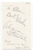 Alana Stewart Signed 3x5 Index Card Autograph Signature Actress