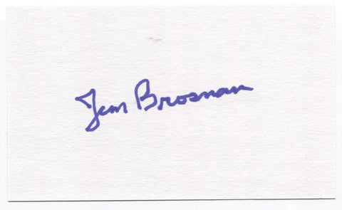 Jim Brosnan Signed 3x5 Index Card Autographed MLB Baseball Chicago Cubs
