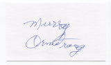 Murray Armstrong 3x5 Index Card Autographed Signature Regina Pats NHL