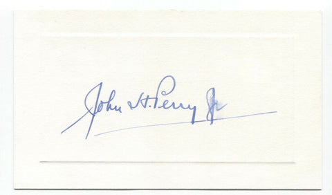John H. Perry Signed Card Autographed Signature Inventor Cubmarine