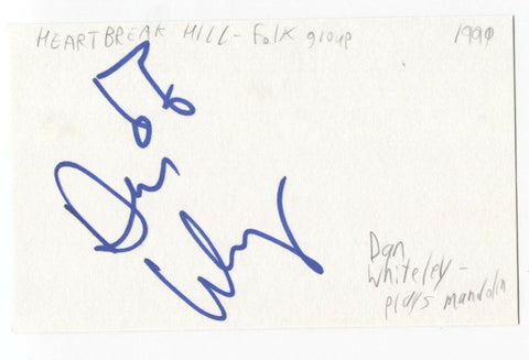 Heartbreak Hill - Dan Whiteley Signed 3x5 Index Card Autographed Signature Band
