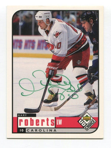1998 Upper Deck Gary Roberts Signed Card Hockey NHL Autograph AUTO #34