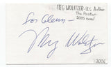 Meg Wolitzer Signed 3x5 Index Card Autographed Signature Author