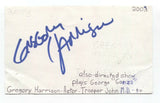 Gregory Harrison Signed 3x5 Index Card Autographed Signature Actor North Shore
