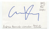 Andrew Kennedy Signed 3x5 Index Card Autographed Signature Comedian Comic Actor