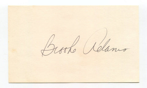 Brooke Adams Signed 3x5 Index Card Autographed Actress
