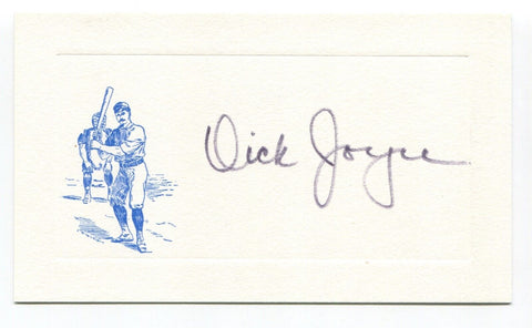 Dick Joyce Signed Card Autographed MLB Baseball Roger Harris Collection
