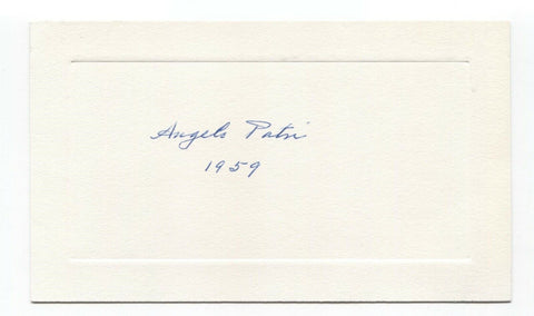 Angelo Patri Signed Card Autographed Signature Author Writer