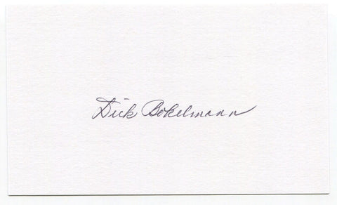 Richard "Dick" Bokelmann Signed 3x5 Index Card Autographed St. Louis Cardinals