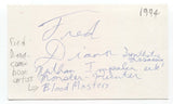 Fred Diana Signed 3x5 Index Card Autographed Comic Book Artist Diand