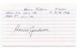 Howie Judson Signed 3x5 Index Card Autographed Baseball MLB Chicago White Sox