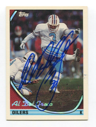 1994 Topps Al Del Greco Signed Card Football Autograph AUTO #269