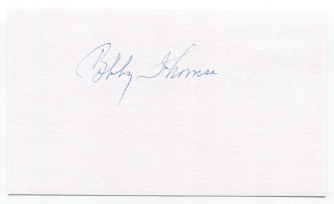 Bobby Thomson Signed 3x5 Index Card Autograph Baseball MLB 1951 New York Giants