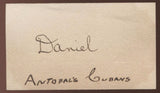 Daniel - Antobals Cubans Member Signed Card 1932 Autographed AUTO