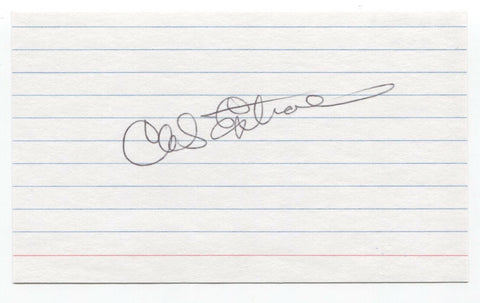 Chuck Estrada Signed 3x5 Index Card Baseball Autographed Signature