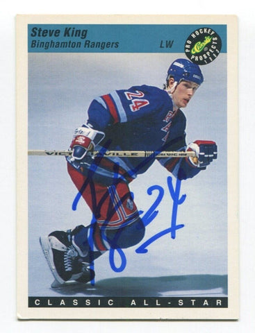 1993 Classic All-Star Steve King Signed Card Hockey Autograph AUTO #60