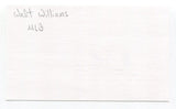 Walt Williams Signed 3x5 Index Card Autograph Baseball MLB New York Yankees