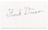 Frank Dasso Signed 3x5 Index Card Autographed MLB Baseball 1945 Cincinnati Reds