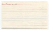 Ben Chapman Signed 3x5 Index Card Baseball Autographed Signature