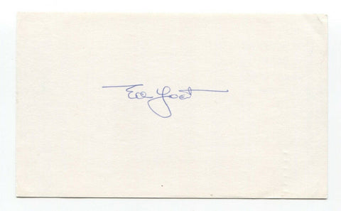 Ed Yost Signed 3x5 Index Card Autographed Baseball 1969 New York Mets