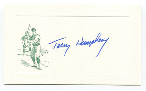 Terry Humphrey Signed Card Autographed Baseball MLB Roger Harris Collection