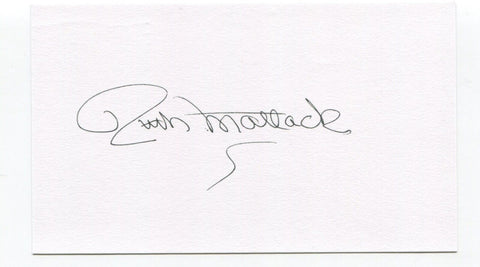 Ruth Matlack Signed 3x5 Index Card Autographed MLB Baseball AAGPBL