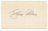 Ethan Allen Signed 3x5 Index Card Baseball Autographed Signature