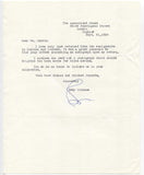Eddy Gilmore Signed Letter Autographed Signature Pulitzer Prize Winning Reporter