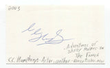 Chris Humphreys Signed 3x5 Index Card Autographed Signature Author Actor