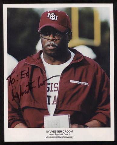 Sylvester Croom Signed 8x10 Photo College NCAA Football Coach Autographed