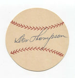 Don Thompson Signed Paper Baseball Autographed Signature Brooklyn Dodgers
