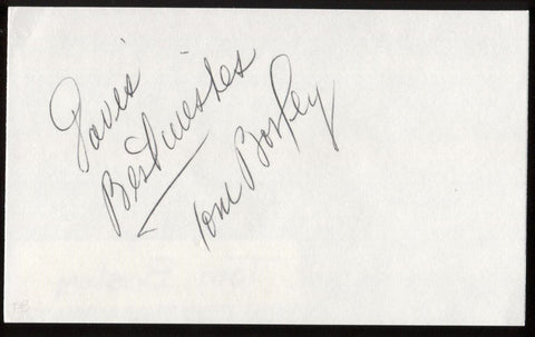 Tom Bosley Signed Index Card Signature Vintage Autographed AUTO Happy Days